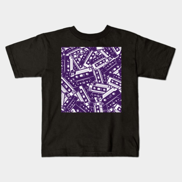 CASSETTE PATTERN #1 Kids T-Shirt by RickTurner